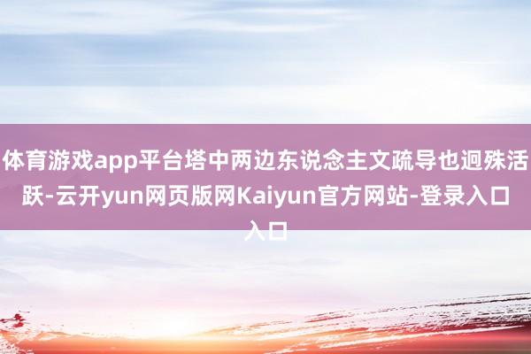 体育游戏app平台塔中两边东说念主文疏导也迥殊活跃-云开yun网页版网Kaiyun官方网站-登录入口