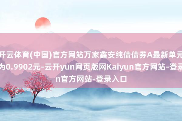 开云体育(中国)官方网站万家鑫安纯债债券A最新单元净值为0.9902元-云开yun网页版网Kaiyun官方网站-登录入口