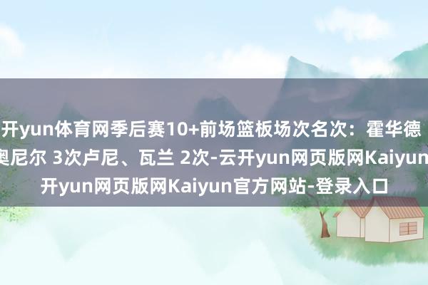 开yun体育网季后赛10+前场篮板场次名次：霍华德 5次本-华莱士 4次奥尼尔 3次卢尼、瓦兰 2次-云开yun网页版网Kaiyun官方网站-登录入口